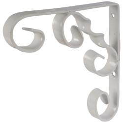 Touchpoint Ornamental Scroll Shelf Bracket - 115 x 100mm - White