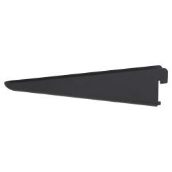Rothley Twin Slot Shelf Bracket - 320mm Length - Matt Black