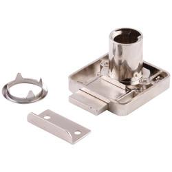 Drawer Lock - 18 x 22mm - Housing Only - Polished Chrome