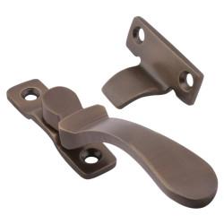 Hampstead Victorian Wedge Casement Window Fastener - Reversible - Antique Bronze
