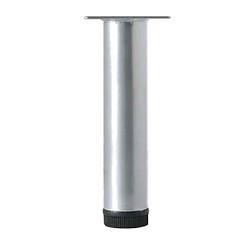 Rothley Round Adjustable Cabinet Furniture Leg - 32 x 800mm - Silver Grey