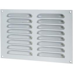 Touchpoint Hooded Louvre Vent - 229 x 152mm - 6600mm² Free Air Flow - Satin Aluminium
