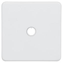 Knightsbridge 20A Screwless Flat Plate Flex Outlet Plate - Matt White
