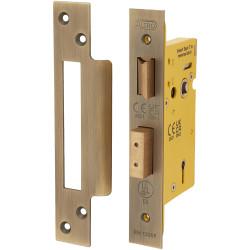 Altro Architectural 3 Lever Sashlock - 65mm Case - 44mm Backset - Square - Antique Brass