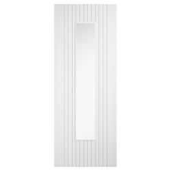 LPD Sydney 1 Light Clear Glazed Pre-Finished Semi-Solid Internal Door - 1981 x 762 x 35mm - White