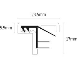 Norsound 510 Astragal Seal - 2100mm Length - Satin Anodised Aluminium