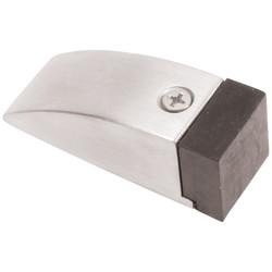 Hampstead Wedge Floor Mounted Door Stop - 76 x 28mm - Satin Stainless