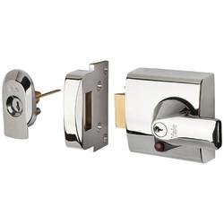 Yale PBS1 BS3621:2007 Nightlatch - 60mm Backset - Polished Chrome Case/Cylinder