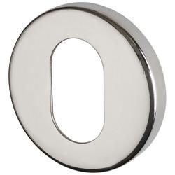 Altro Escutcheon - 52mm Diameter - Oval - Polished Stainless Steel