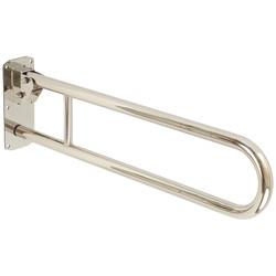 Fitzroy of London Hinged Support Grab Rail - 800 x 200mm - Polished Stainless Steel