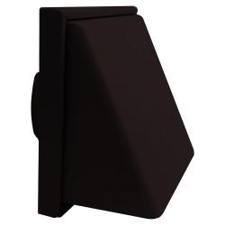 Manrose Plastic Cowled Wall Grille with Backdraft Damper - 4"/100mm - Black