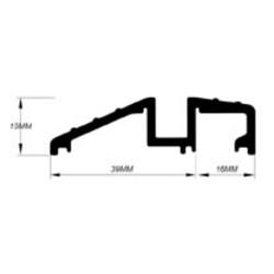 Sealmaster Watershed Seal - 2100mm Length - TJS Threshold - Inward/Outward Opening Doors - Silver