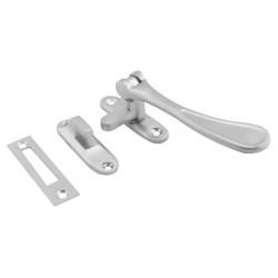 Hampstead Victorian Mortice & Hook Plate Casement Window Fastener - Reversible - Soft Satin Chrome