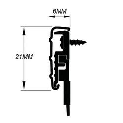 Sealmaster Watershed Seal - 1000mm Length - CAS Trim Seal - Inward/Outward Opening Doors - Silver