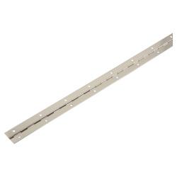 Touchpoint Steel Continuous Piano Hinge - 1830 x 32 x 0.7mm - Nickel Plated