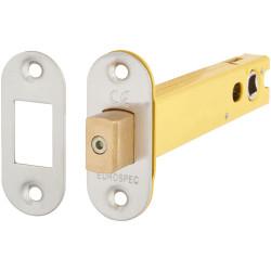 Altro 8mm Tubular Bathroom Deadbolt - 127mm Case - 108mm Backset - Radius - Satin Stainless Steel