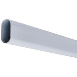 Rothley 30 x 15mm Oval Steel Hanging Rail Tube - 1219mm Length - White