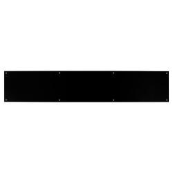 Altro Stainless Steel Kick Plate - 800 x 150 x 1.2mm - 8 Screw Holes - Matt Black