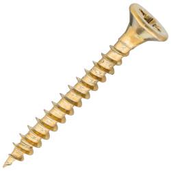 SiDAX General Purpose Pozi Countersunk Wood Screws - 3.5 x 30mm - Yellow Zinc - Pack of 200