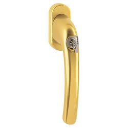 Hoppe TBT1 uPVC/Timber Tilt Before Turn Locking Multipoint Window Handle - Dual - Anodised Gold