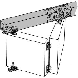 Bi-Folding Wardrobe Sliding Door Gear - 1500mm Track - 2 Doors Each Way - 27kg Max Door Weight
