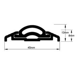 Sealmaster Cyclone Seal - 1000mm Length - TES Threshold - Inward Opening Doors - Silver
