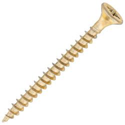SiDAX General Purpose Pozi Countersunk Wood Screws - 4.0 x 45mm - Yellow Zinc - Pack of 200