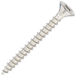 SiDAX Pozi Countersunk Wood Screws - 5.0 x 50mm - A2 Stainless Steel - Pack of 200