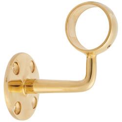 38mm Solid Brass Bar Rail Barrier Bracket - Polished