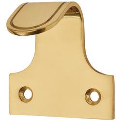Altro Quality Sash Window Finger Lift - 50 x 35mm - Polished Brass