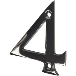 Altro 76mm Screw Fix Door Numeral - 4 - Black Nickel