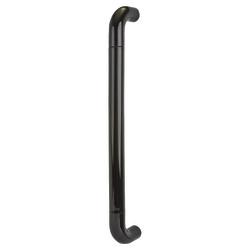 Hoppe AR602/600 Ebony Black Nylon D-Bar Door Pull Handle - Bolt Fix - 600mm c/c