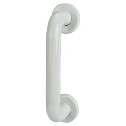 Hoppe AR602/300 Diamond White Nylon D-Bar Door Pull Handle on Rose - Screw Fix - 300mm c/c