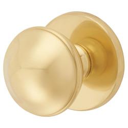 Altro Polished Brass Round Centre Door Knob - 80mm Rose Diameter