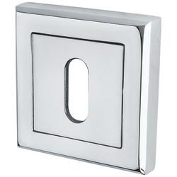 Altro Square Escutcheon - 52 x 52mm - Keyhole - Polished Chrome