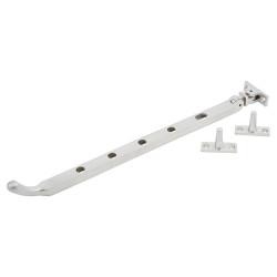 Hampstead Bulb End Casement Window Stay - 12"/300mm Length - Soft Satin Chrome