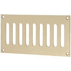 Hampstead Plain Slotted Vent - 165 x 89mm - 3200mm² Free Air Flow - Polished Brass