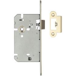 Altro Architectural DIN Latch - 85mm Case - 60mm Backset - Radius - PVD Brass