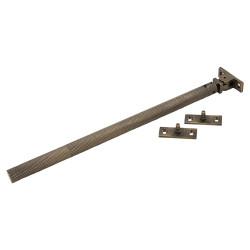 Hampstead Willow Knurled Casement Window Stay - 10"/250mm Length - Antique Brass