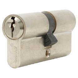Yale 6 Pin 70mm Euro Double Cylinder - 35 + 35mm - Satin Nickel - Keyed to Differ