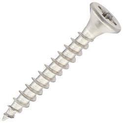 SiDAX Pozi Countersunk Wood Screws - 4.0 x 30mm - A2 Stainless Steel - Pack of 200