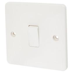 Touchpoint 10A 1 Gang Intermediate Light Switch - White