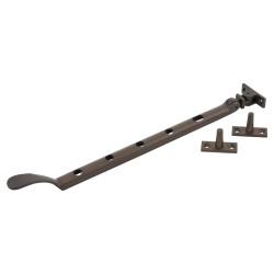 Hampstead Victorian Casement Window Stay - 12"/300mm Length - Antique Bronze