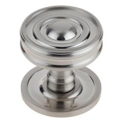 Burlington by Frelan Satin Nickel Ringed Mortice Door Knob - 65mm Rose Diameter - Bloomsbury Range