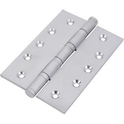 Performance Brass Ball Bearing Butt Door Hinge - 127 x 89 x 4mm - Satin Chrome - Pair