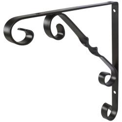 Touchpoint Ornamental Scroll Shelf Bracket - 250 x 245mm - Black
