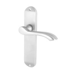 Touchpoint Satin Chrome Scroll Latch Door Handles - Ancona Range - 180 x 39mm