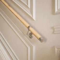 Rothley 40mm Wooden Handrail Banister Staircase Rail Support Kit - 3600mm Length - Pine Wood