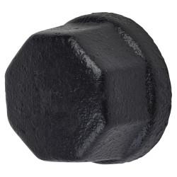 Altro 1/2" Pipe Shelving Iron End Cap - 26mm Diameter - Black