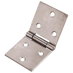 Uncranked Knuckle Backflap Cabinet Hinge - 30 x 80 x 1mm - Self Colour Steel - Pair
